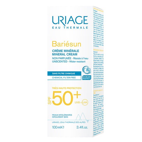 Uriage Bariésun Crème Solaire Minérale SPF50+ Sans Parfum 100ml