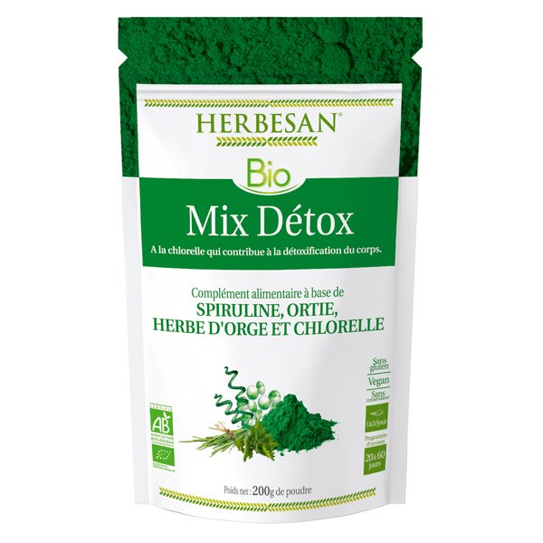Herbesan Superfood Mix Détox Chlorelle Bio 200g